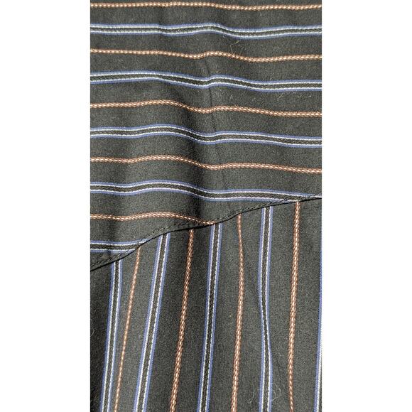 Vintage Larry Mahon Cowboy Collection Black Stripe Western Shirt Mens Sz XL - Picture 5 of 8